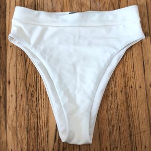 White High-Waisted Bikini Bottoms NWT